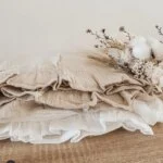 INS Ruffled Muslin Baby Swaddle Blankets: Organic Cotton for Newborns
