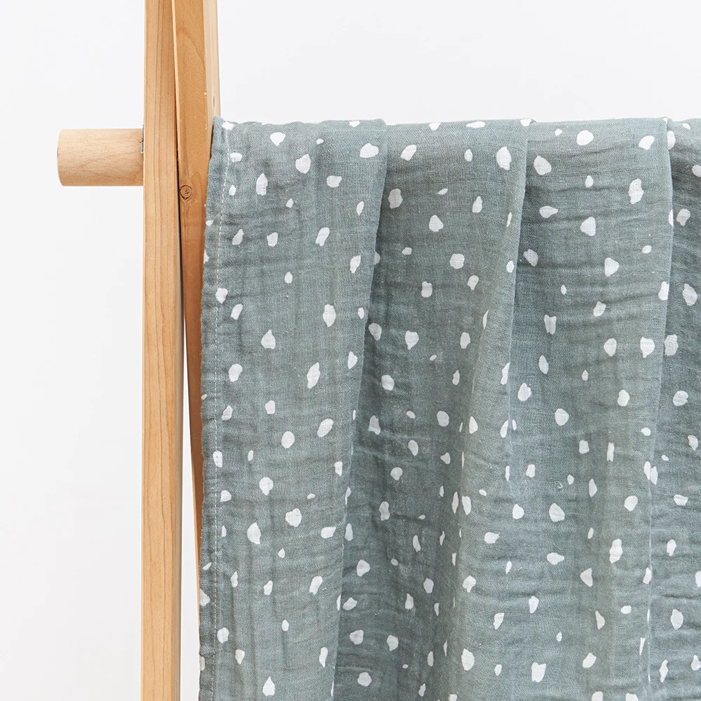 Happy Flute Muslin Baby Swaddle Blanket: 120x110cm 100% Cotton Newborn Wrap