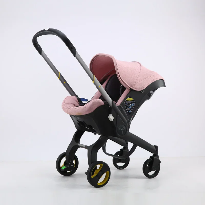 Baby Stroller 3 in 1 with Car Seat: High Landscape Folding Baby Carriage for Newborns