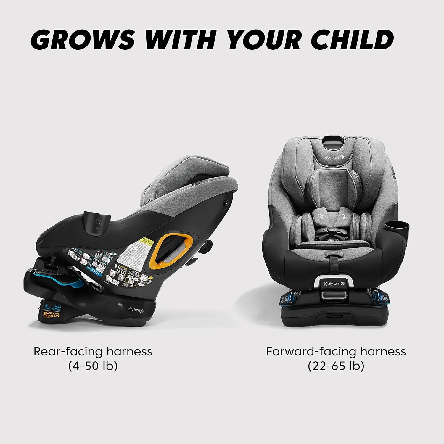 Baby Jogger City Turn Rotating Convertible Car Seat: Easy In and Out with Unique Turning Feature