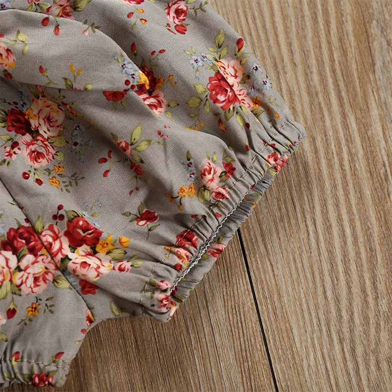 Summer Newborn Baby Girl Clothes Set: 3-Piece Ruffle Romper, Flower Shorts, and Headband