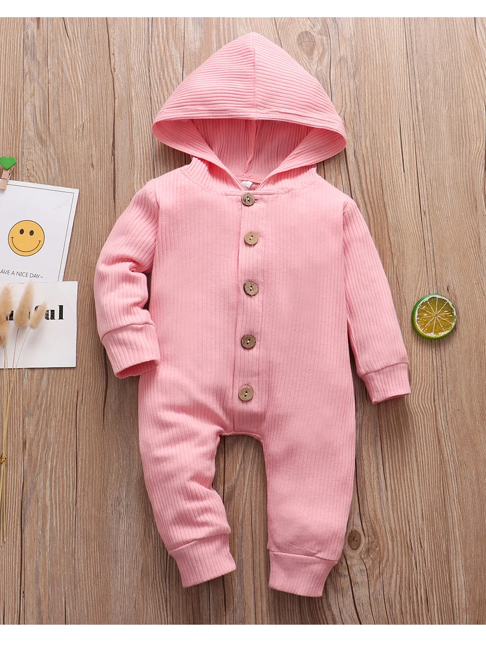 Autumn Newborn Clothes: Cotton Baby Romper with Hood