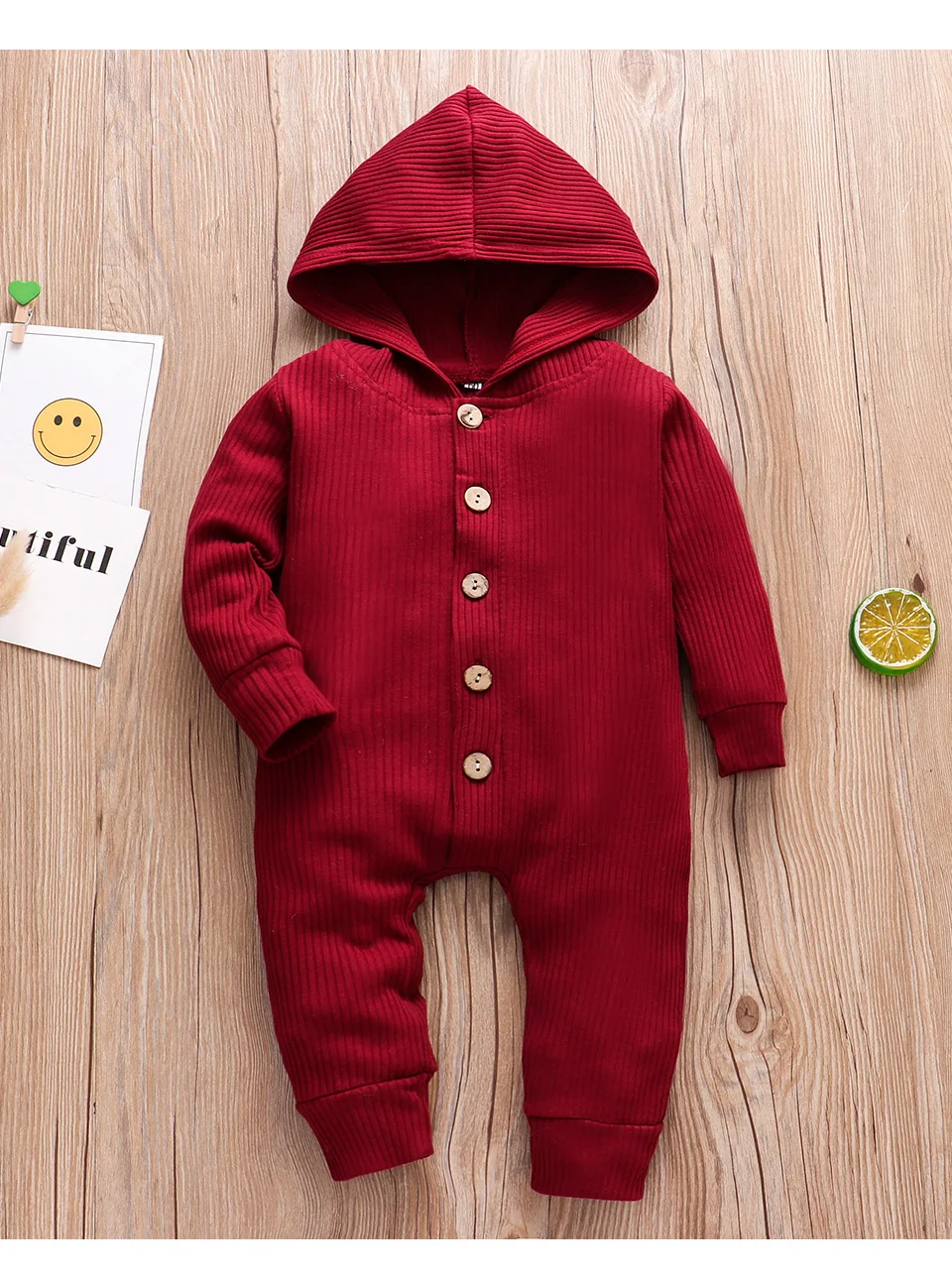 Autumn Newborn Clothes: Cotton Baby Romper with Hood