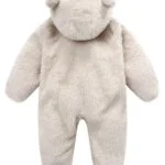 Newborn Baby Snowsuit: Fleece-Lined Warm Hooded Romper