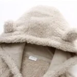 Newborn Baby Snowsuit: Fleece-Lined Warm Hooded Romper