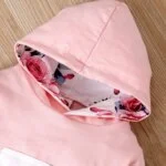Newborn Baby Girl Floral Clothes Set: Hooded Printed Top, Pants, and Headband