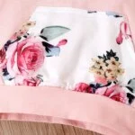 Newborn Baby Girl Floral Clothes Set: Hooded Printed Top, Pants, and Headband