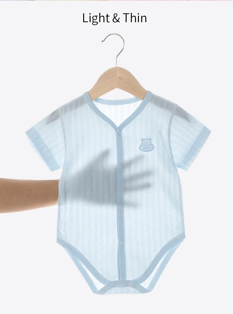 Newborn Baby Bodysuits: Summer Casual Short Sleeve Jumpsuits