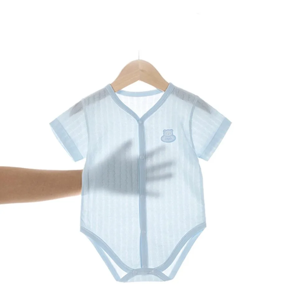 Newborn Baby Bodysuits: Summer Casual Short Sleeve Jumpsuits