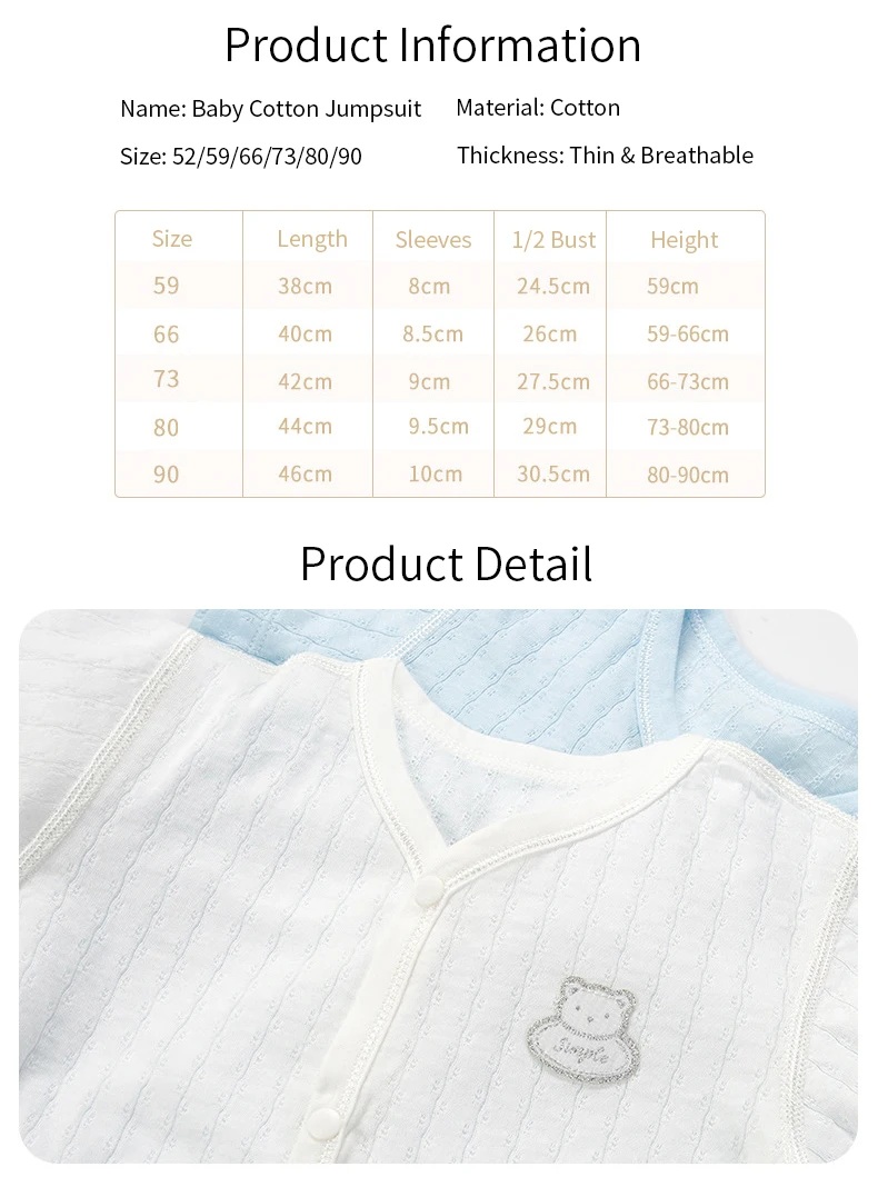 Newborn Baby Bodysuits: Summer Casual Short Sleeve Jumpsuits