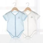 Newborn Baby Bodysuits: Summer Casual Short Sleeve Jumpsuits