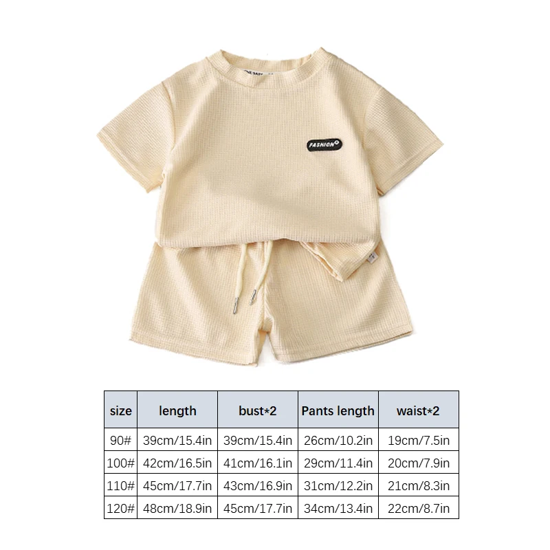 2Pcs Fashion Children Short Sleeve Shorts Sets: Summer Kids Clothes